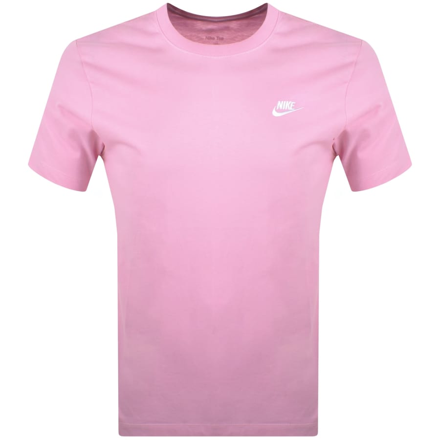 Nike Crew Neck Club T Shirt Pink